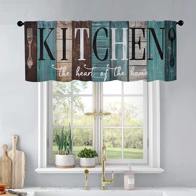Farmhouse Kitchen Curtains by BrilliStar