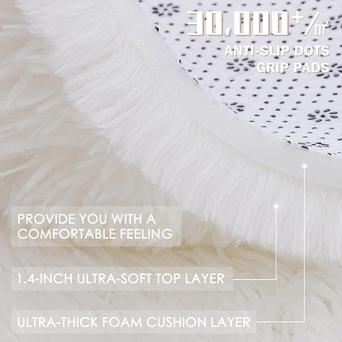 OLANLY 4x9 Area Rugs for Living Room Bedroom, Machine Washable Soft Fluffy - Image 8