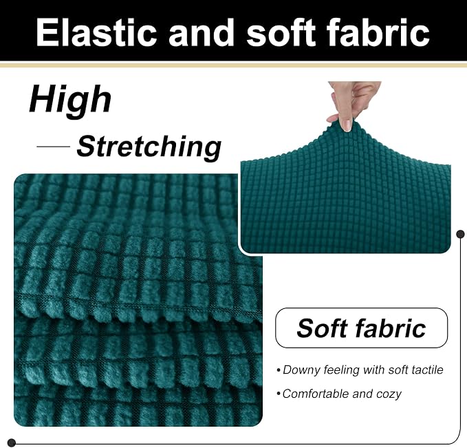 U-NICE HOME 3 Pieces Stretch Couch Cover Sofa Cover Washable Sofa Slipcover - Image 6