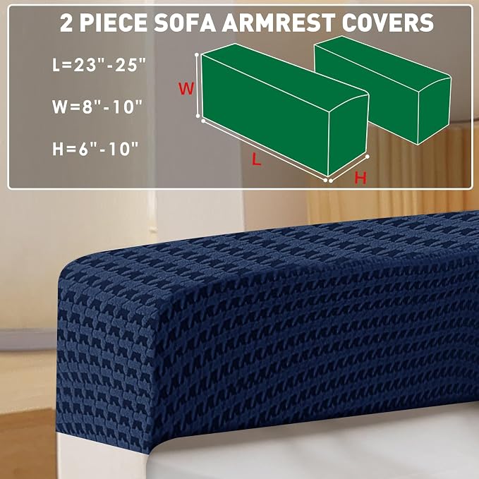 MAXIJIN Couch Cushion Covers for Sectional Sofa, Stretch Sofa Cushion Cover - Image 2