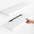 Fun Memories Rustic Floating Wall Shelves, Wall Mounted Wood Storage & Display by FunMemories
