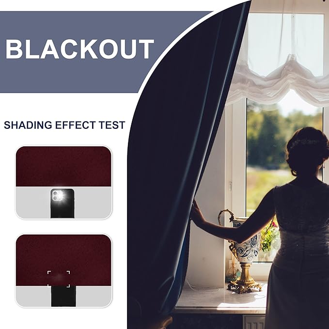 JIUZHEN Short Blackout Curtains - Image 2
