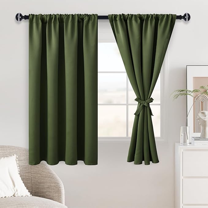 JIUZHEN Blackout Curtains for Bedroom– Thermal Insulated, Noise Reducing Room by JIUZHEN
