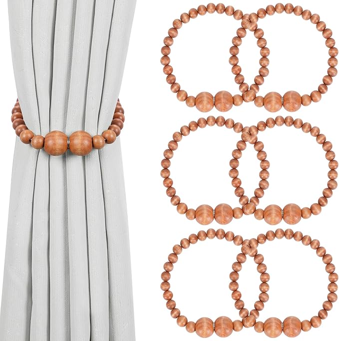 Magnetic Curtain Tiebacks, 6 Pack Curtain Holdbacks by KLOGTSINDDirect