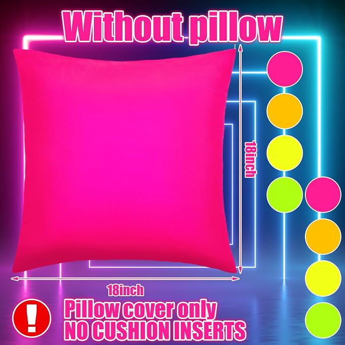 Preboun 8 Pcs 18 x 18 Inch Bright Colors Decorative Throw Pillow Covers Mixed - Image 2