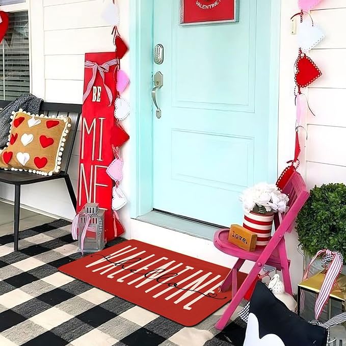 Valentines Door Mat, Entryway Front Porch Valentine's Welcome Mat - Image 2
