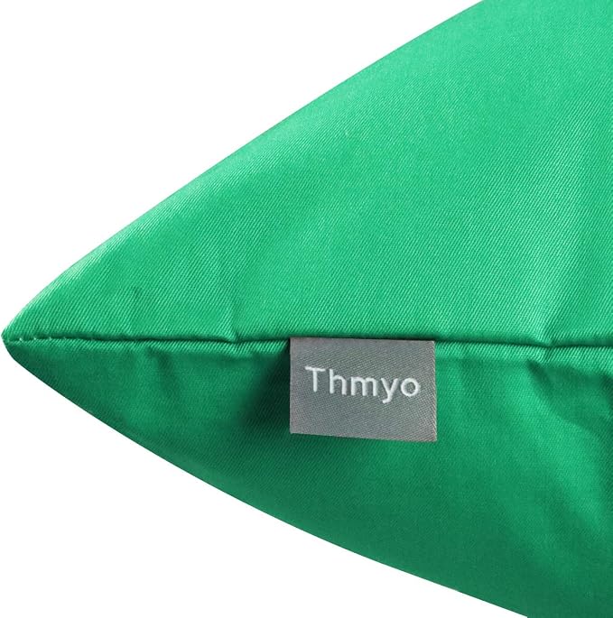 4-Pack 100% Cotton Comfortable Solid Decorative Throw Pillow Case, Thmyo Square - Image 8