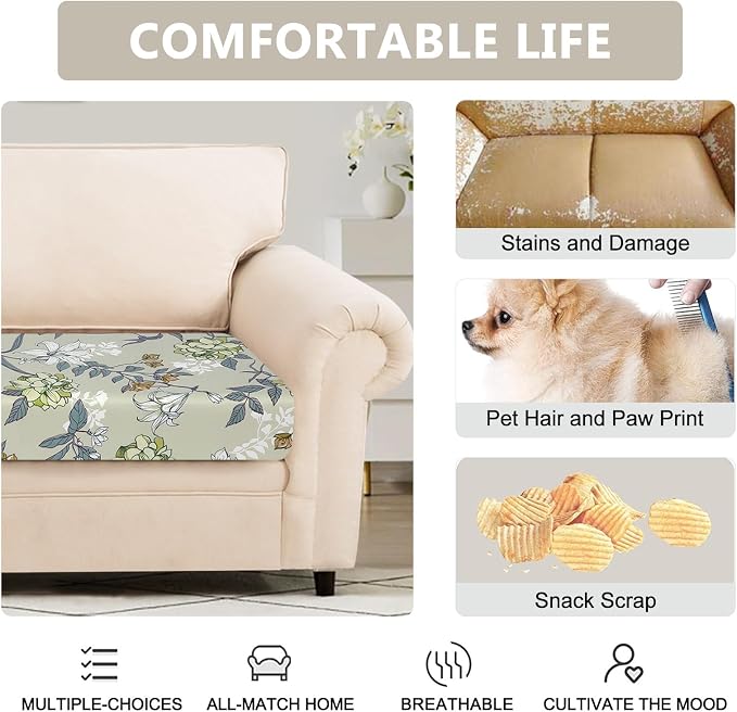 SearchI Stretch Printed Sofa Couch Cushion Covers Replacement Chair Cushion - Image 4