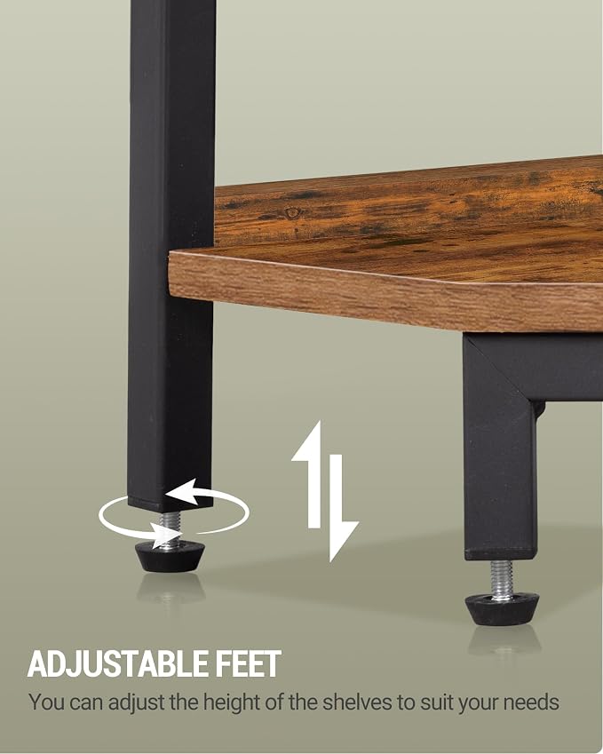 Hzuaneri Corner Shelf Stand, Corner Bookshelf, Storage Standing Shelf Unit - Image 6