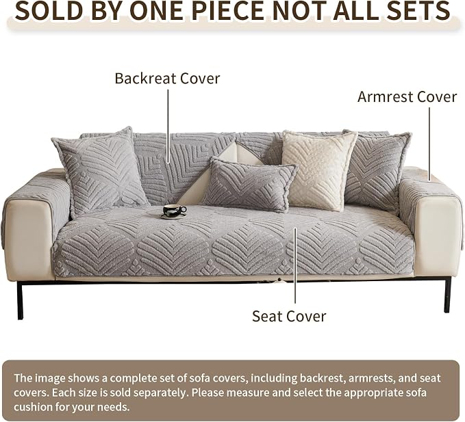 Sectional Couch Cover, Non-slip Sofa Cover Plush Warm, Funny Fuzzy Pet Couch - Image 6
