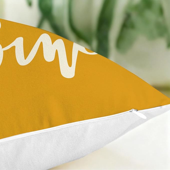 Hexagram Geometric Yellow Pillow Covers 18x18 Set of 4, Decorative Outdoor - Image 5
