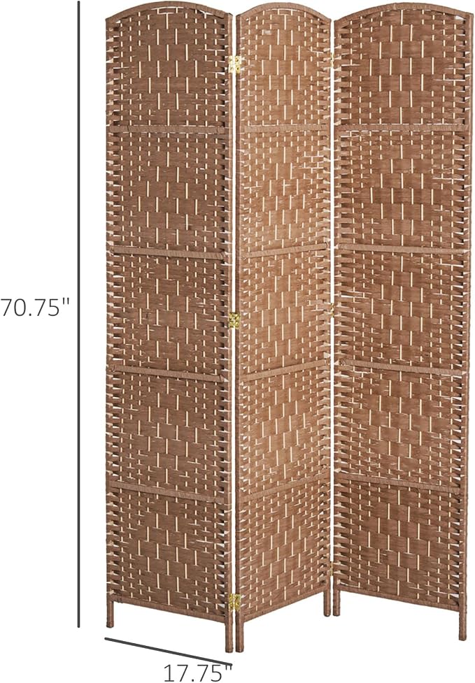 HOMCOM Room Divider 3 Panel, 6FT Tall Folding Privacy Screen, Freestanding - Image 7