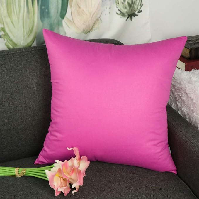 Thmyo 4-Pack 100% Cotton Comfortable Solid Decorative Throw Pillow Case - Image 3