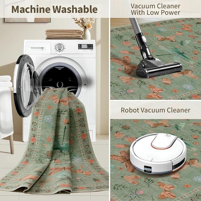 5x7 Washable Area Rugs for Bedroom & Living Room - Image 6