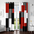 Tyrot Red Black 100% Blackout Curtains by TyrotHomeDecor