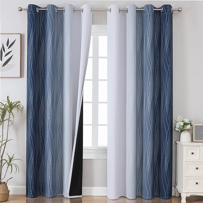Estelar Textiler Blackout Curtains 90 Inches Long 2 Panels, Light Blocking by ESTELARTEXTILER