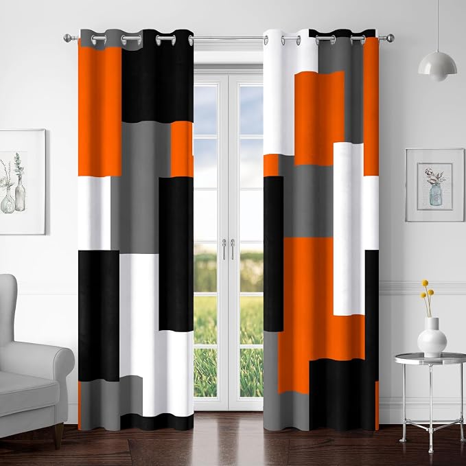 Tyrot Orange 100% Blackout Curtains by TyrotHomeDecor