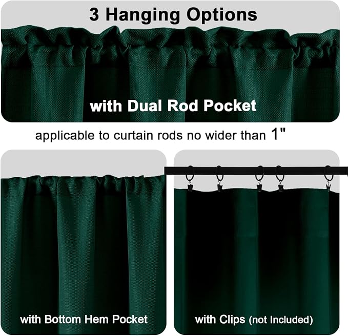 Chyhomenyc Christmas Hunter Green Faux Linen Slub TextuHunter Green Small - Image 5