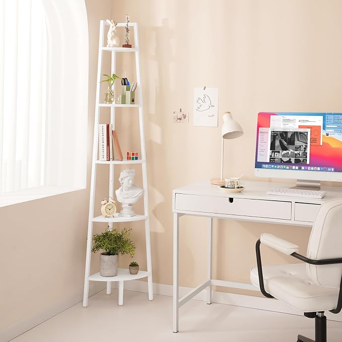 Yoobure Corner Shelf, 5-Tier Corner Bookshelf - Image 8