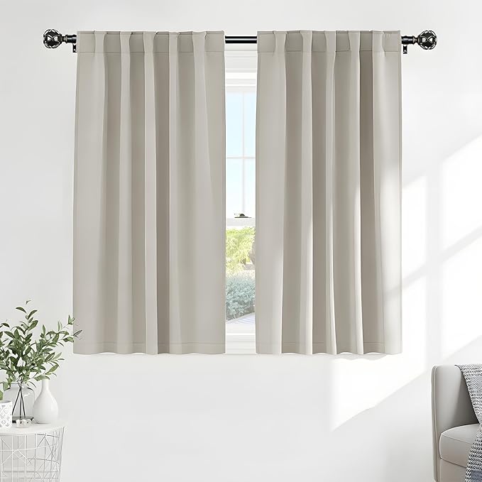 PONY DANCE Blackout Curtains, Cream Blackout Curtains by PONYDANCE
