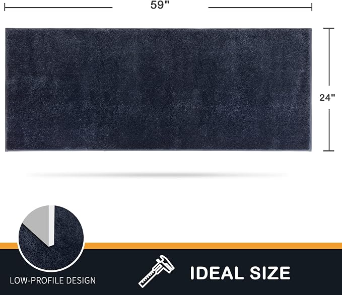 PURRUGS Dirt Trapping Door Mat 24" x 59", Non-Slip Machine Washable Entryway Rug - Image 2