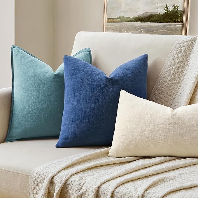 MIULEE Navy Blue Couch Pillow Covers 16x16 Inch - Image 2