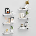SKYSEN Floating Shelves for Wall Set of 6, 15.7in Wood Wall Shelf for Decor by skysen