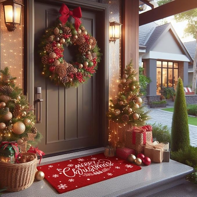 LuxUrux Extra Large Christmas Door Mat 3x5 Feet – Merry Christmas Coir Doormat - Image 8