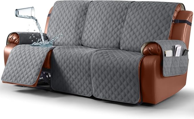 Ruaozz Waterproof Recliner Couch Covers, Sofa Slipcovers Washable 1-Piece by RuaozzFurnitureCovers