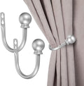 Sumnacon Set of 2 Decorative Curtain Holdbacks, Wall Mounted Aluminum Alloy by Sumnacon