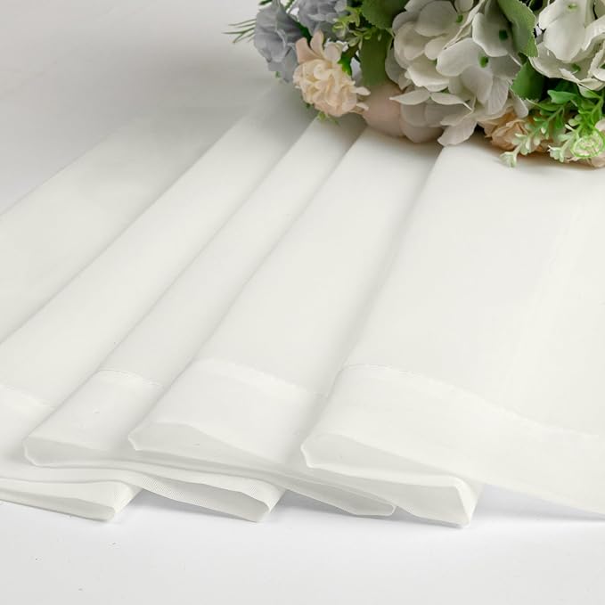 Aiyufeng 2 Pack: Basic Ivory Sheer Curtain Drapes - Image 8