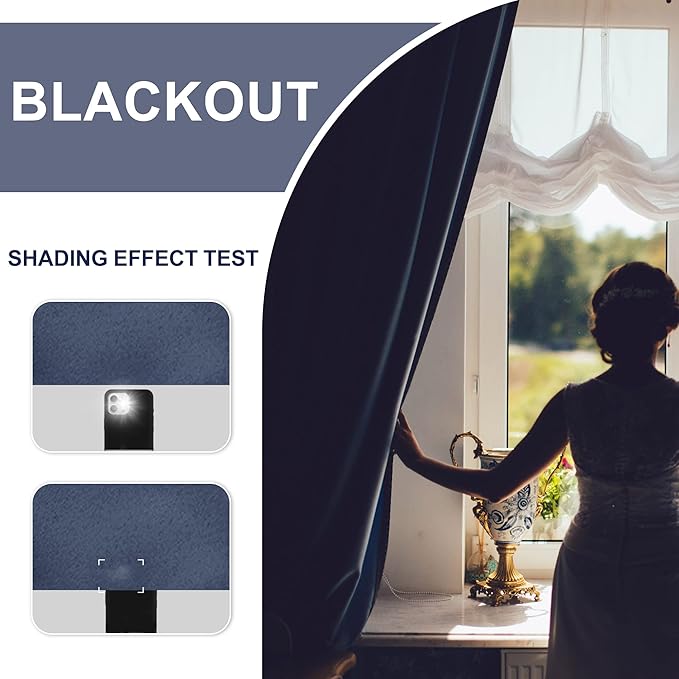 JIUZHEN Blackout Curtains for Bedroom - Image 2