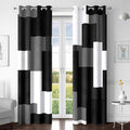 Tyrot Black Grey 100% Blackout Curtains by TyrotHomeDecor