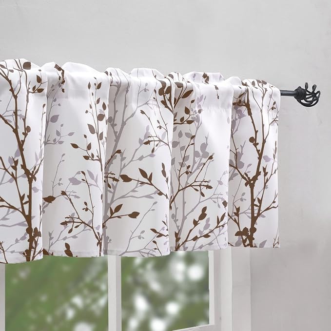 Tree Branch Printed Curtain Valance, 18 inches long Window Treatment Valance - Image 2