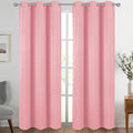 Diraysid Pink Grommet Blackout Curtains by Diraysid%2C+refresh+your+life