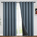 Yakamok 100% Blackout Curtains for Bedroom 84 Inch Length, Light Blocking Drapes by Yakamok