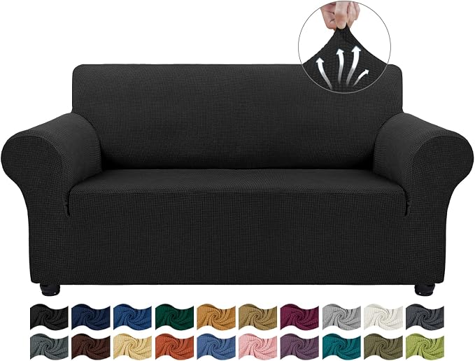 Asnomy Sofa Covers for 2 Cushion Couch Stretch loveseat Cover Slipcovers by Asnomy