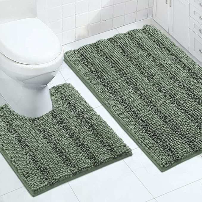 Turquoize Bathroom Rugs Set Non-Slip Bath Mats by Turquoize