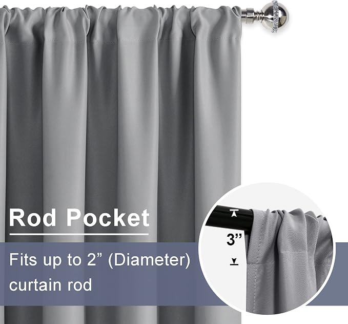 JIUZHEN Blackout Curtains for Bedroom/Living Room - Image 5