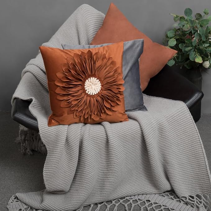 OiseauVoler 3D Sunflower Throw Pillow Cover Decorative Handmade Pillowcases - Image 7
