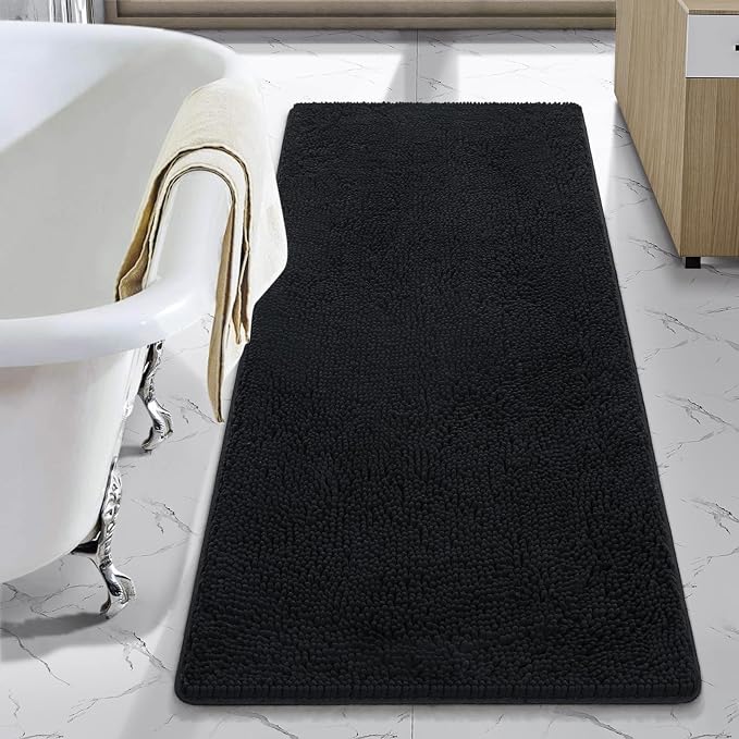 LOCHAS Luxury Bathroom Rug Shaggy Bath Mat 24 x 54 Inch, Washable Non Slip Bath by LOCHAS