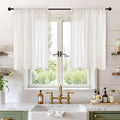 BGment Ivory Linen Cafe Curtains 36 Inch Length by BGment
