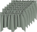 NICETOWN 6 Panels Sage Green Bathroom Window Valances, Thermal Insualted Rod by NICETOWN