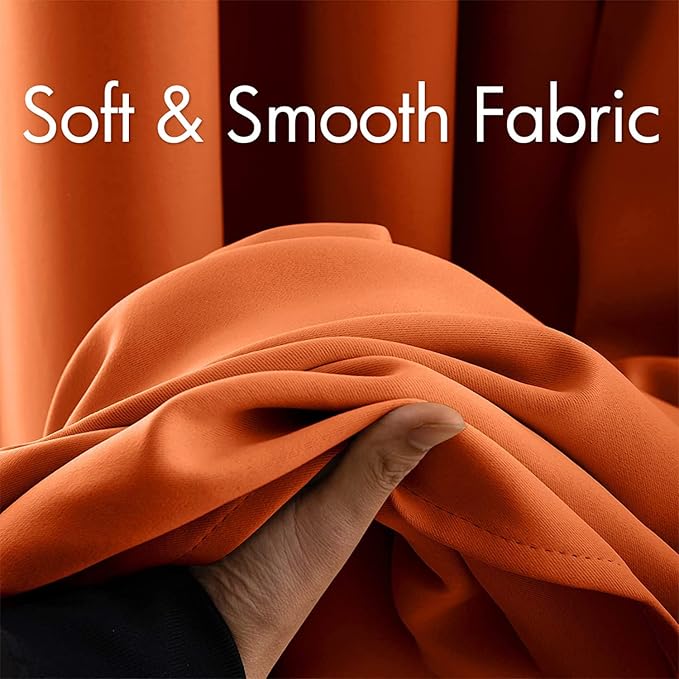 MIULEE Blackout Curtains for Fall Bedroom Living Room Thermal Insulated Room - Image 3