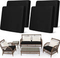 Newwiee Set of 4 Stretch Patio Cushion Covers Sofa Couch Seat Chair Slipcovers by Newwiee
