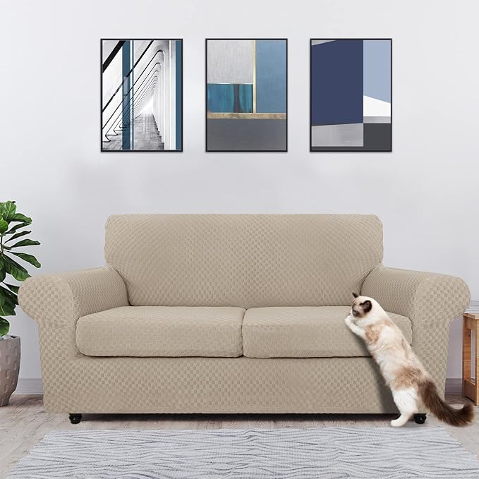 MAXIJIN 3 Piece Stretch Couch Covers - Image 2