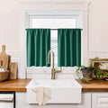 RYB HOME 100% Blackout Basement Curtains 30 inches Long, Heat & UV Blocking by RYBHOME