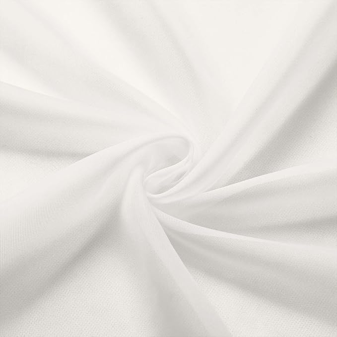 Extra Long Sheer Ivory Curtains - Image 9