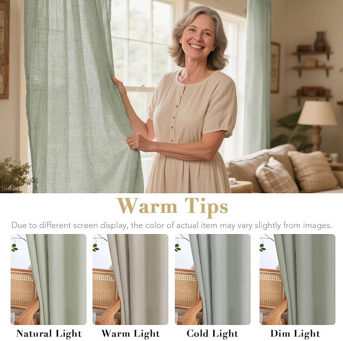 H.VERSAILTEX Elegant Natural Linen Blended Energy Efficient Light Filtering - Image 3