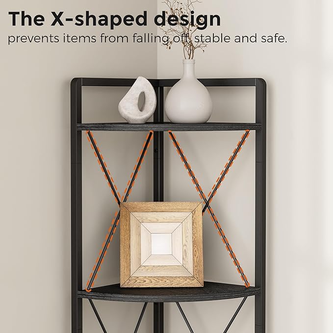 6 Tier Corner Shelf Stand, Metal Corner Shelf, Plant Stand Display Shelf - Image 5